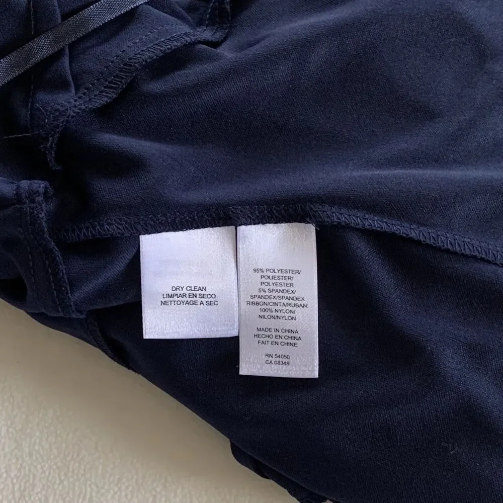 NINE WEST Indigo Blue Sheath Velvet Velour Sleeveless Dress Women's Size 12 NWT - Picture 9 of 12